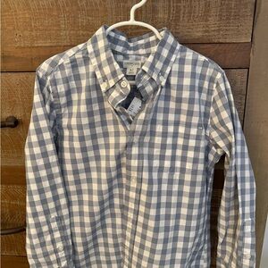 Crewcuts NWT Boys Blue/Grey and White Checkered Shirt